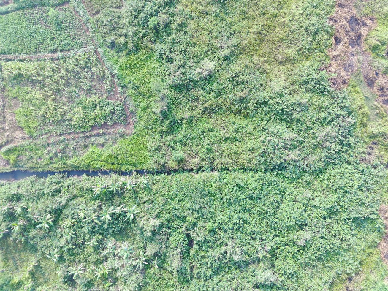 aerial view of land mapping by unmaned aerial vehicle in Bogor, Indonesia. photo