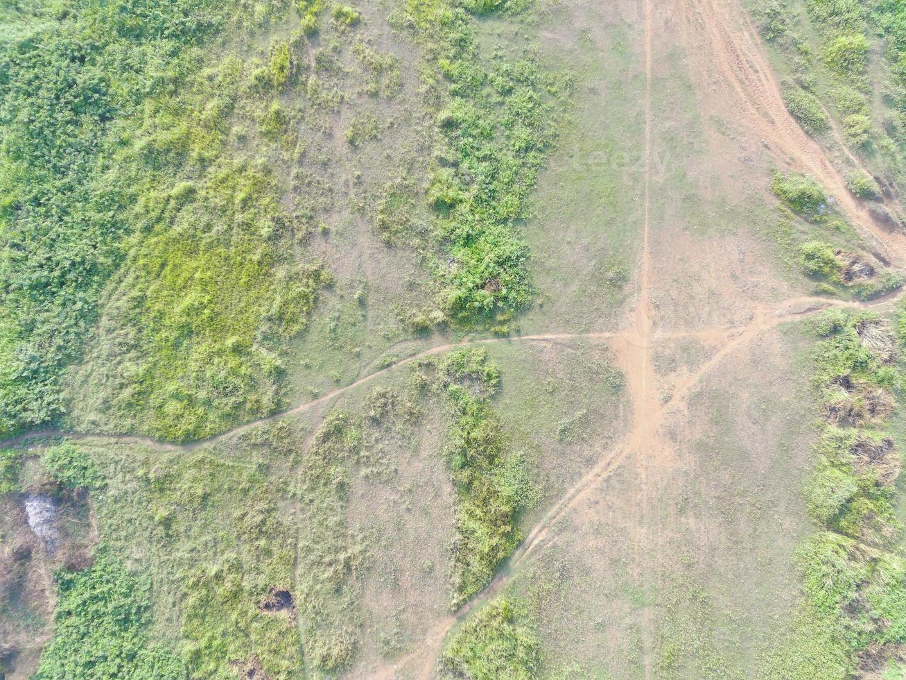 aerial view of land mapping by unmaned aerial vehicle in Bogor, Indonesia. photo