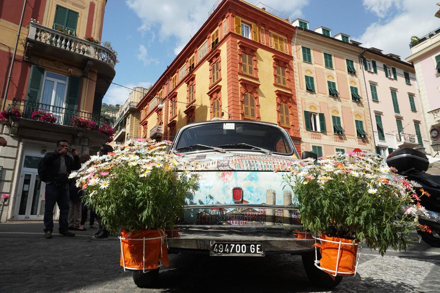 GENOA, ITALY - MAY 5 2018 -  Euroflora return to Genoa in the unique scenario of the Nervi parks photo