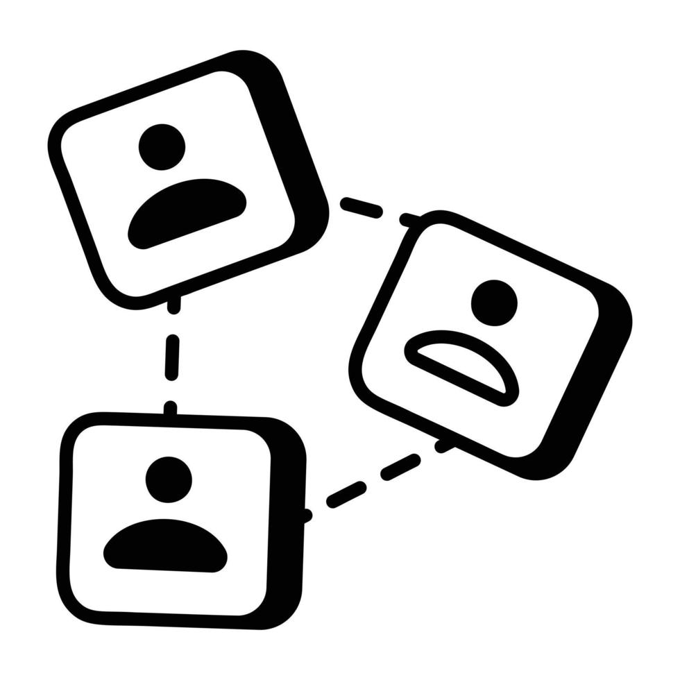 Trendy Employee Connection vector