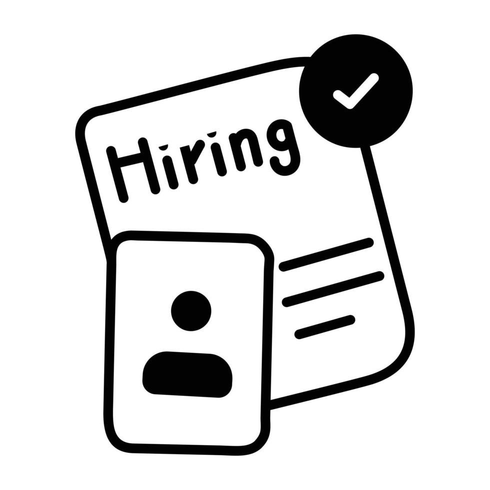 Trendy Hiring Letter vector