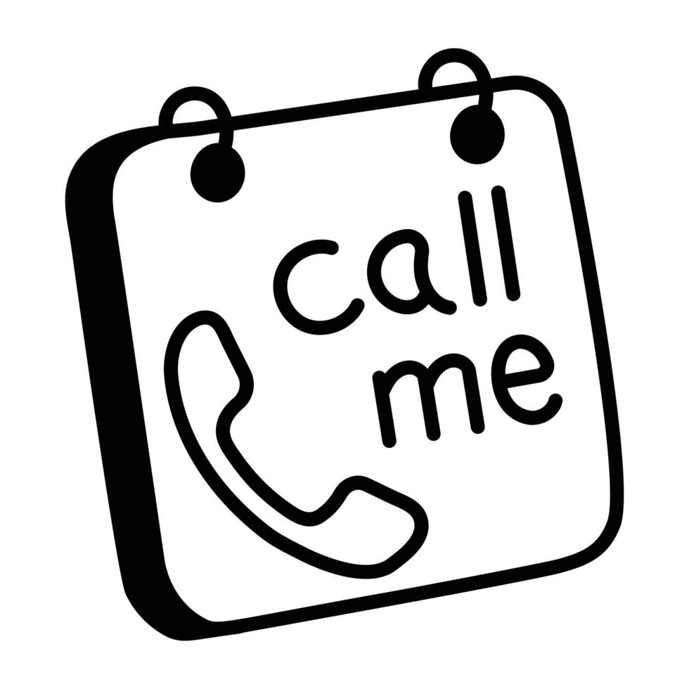 Trendy Calling Schedule vector