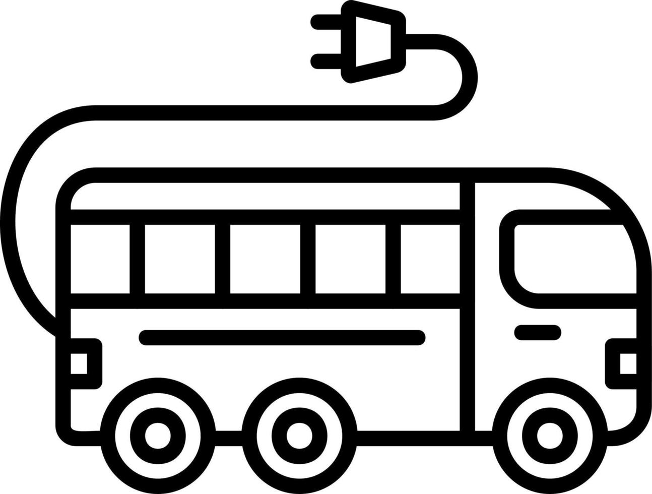 Electric Bus vector icon