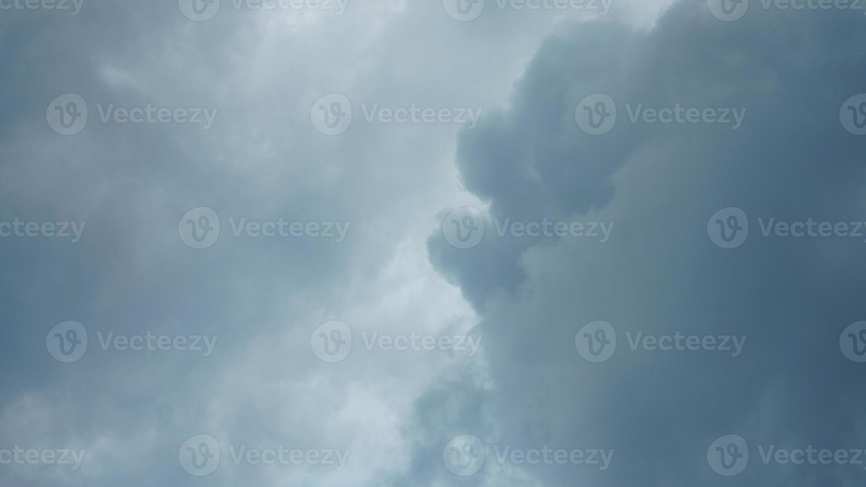 The summer sky view with the white clouds and blue sky as background photo