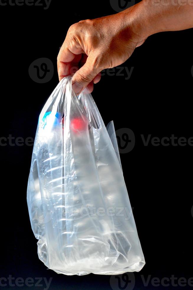 Concept of plastic waste and pollution from plastic waste. photo