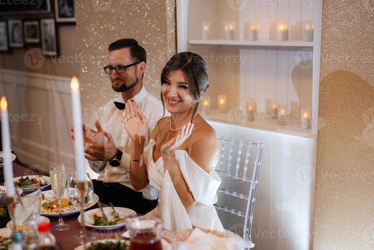 portrait of the newlyweds at the presidium photo