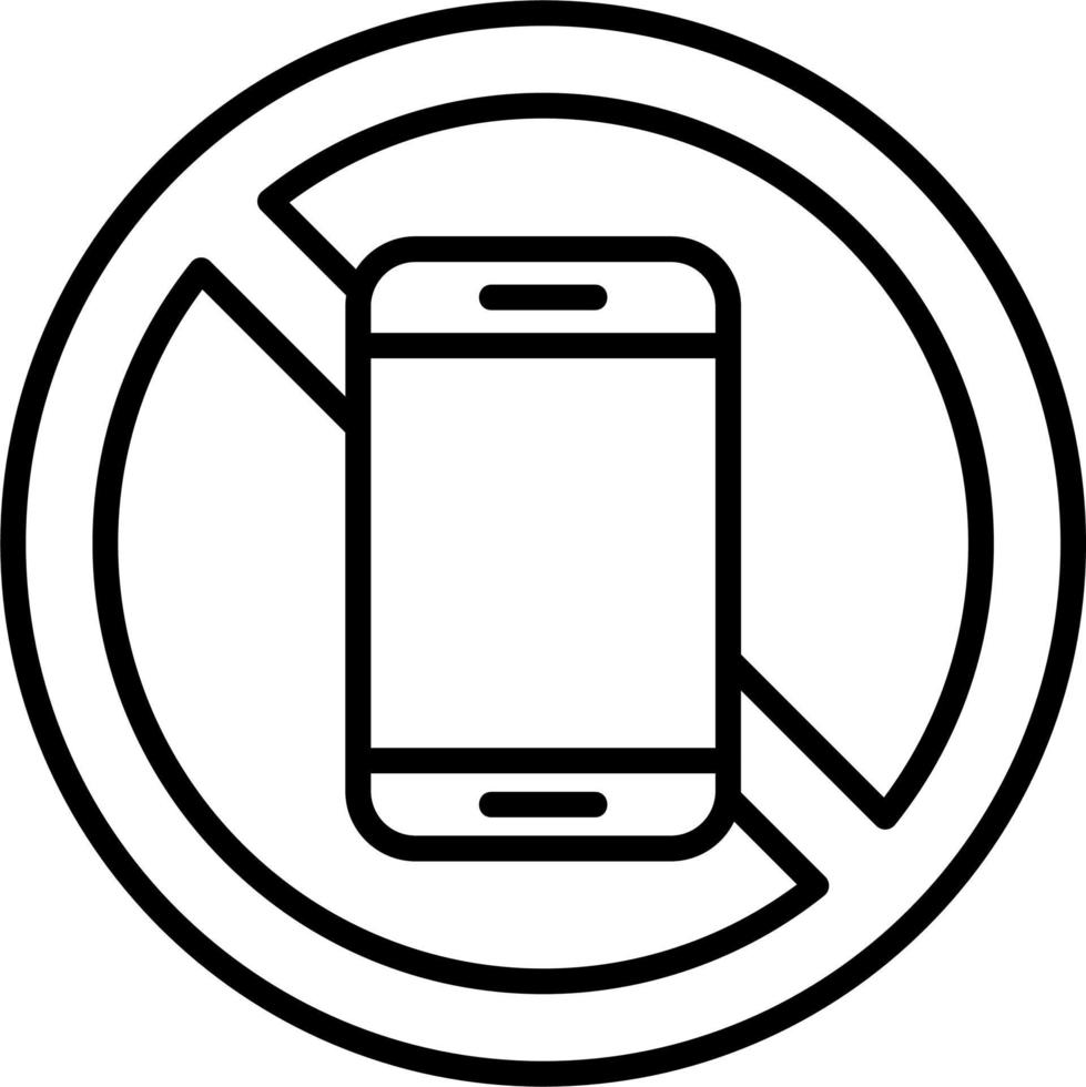 No Mobile Phone vector icon