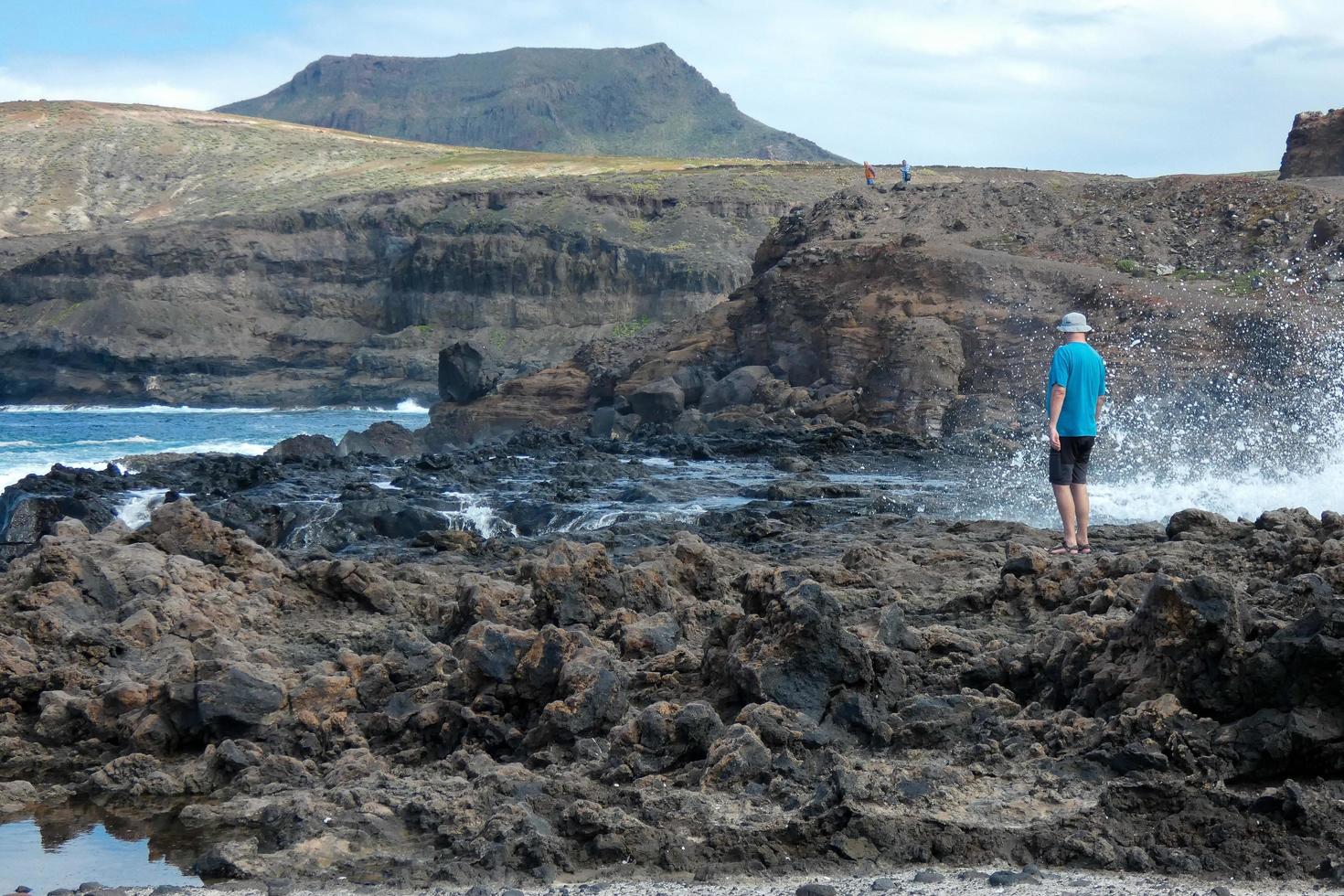 Coast of Agaete on the island of Gran Canaria in the Atlantic Ocean. photo