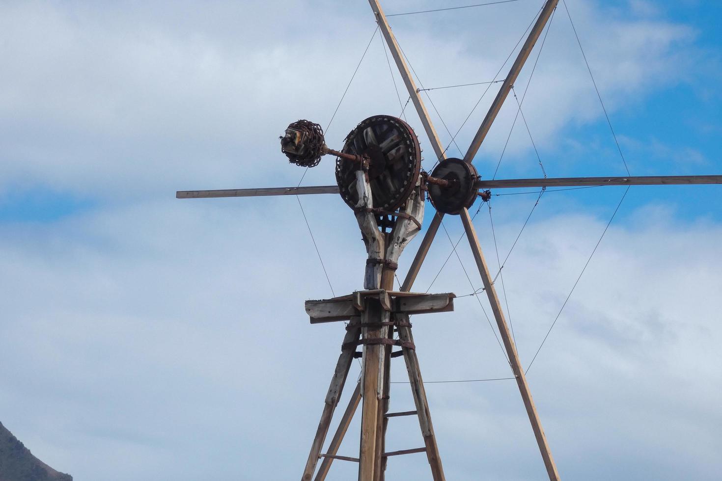 classic windmill mechanism without the sails photo