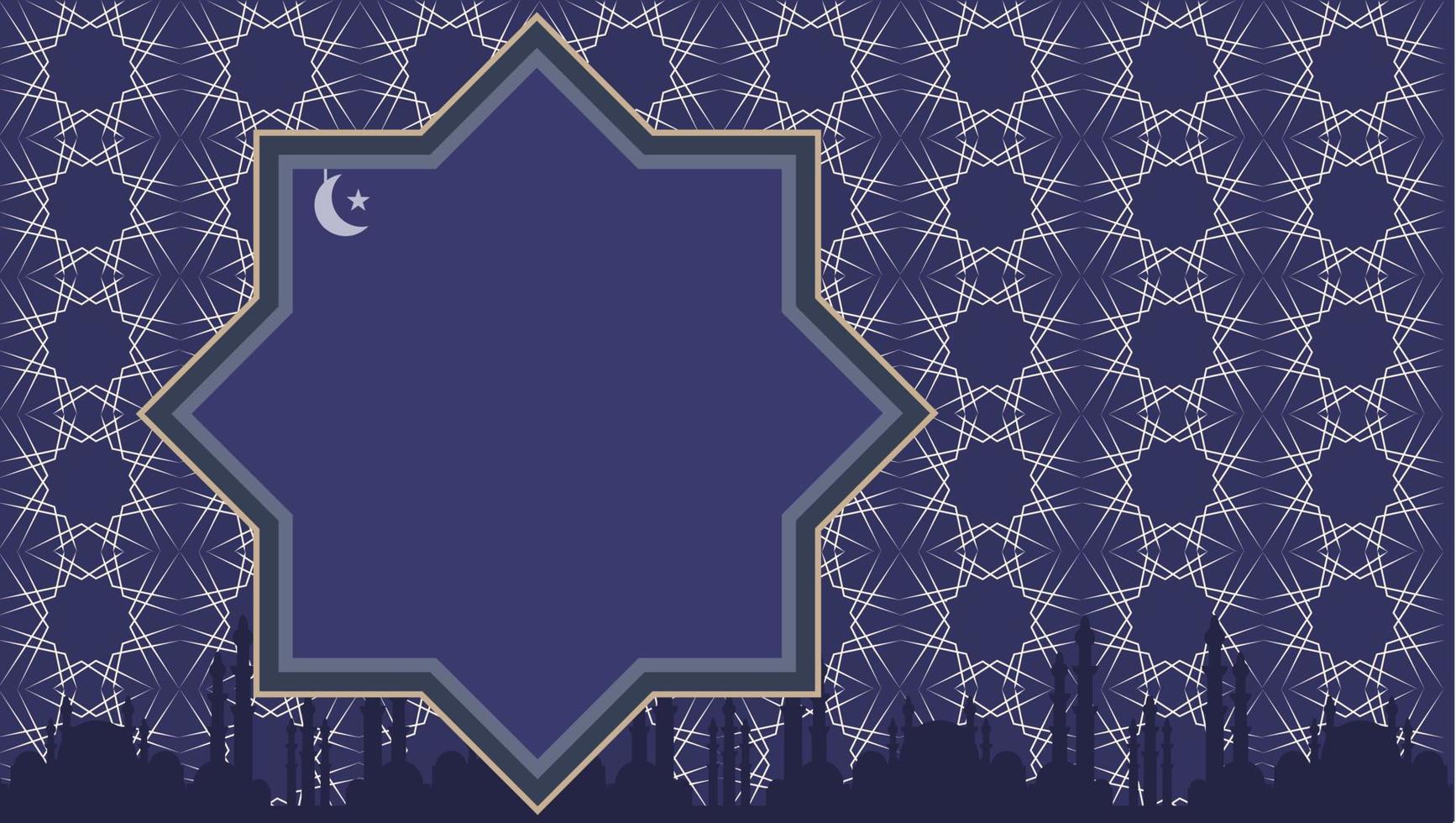 Eid Mubarak Islamic vector design greeting card template with arabic calligraphy ,beautiful muslim festival EID with copy space area