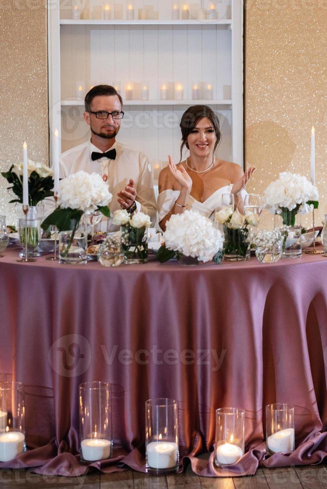 portrait of the newlyweds at the presidium photo