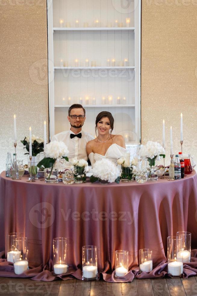 portrait of the newlyweds at the presidium photo