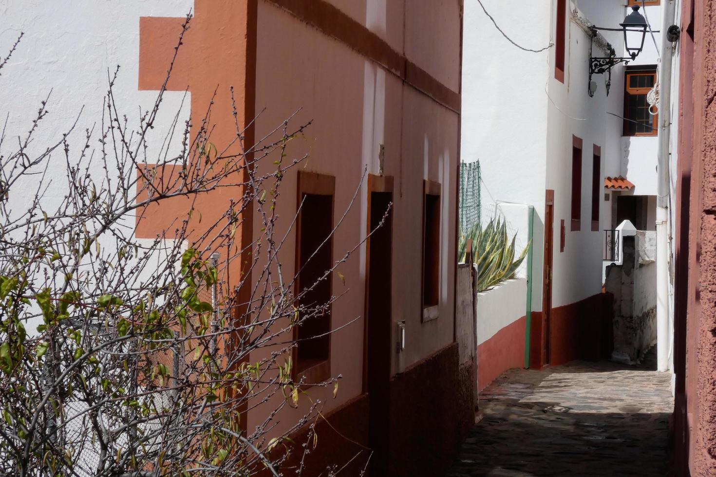 pueblo de tejeda en el centrar de el isla de gran canarias foto