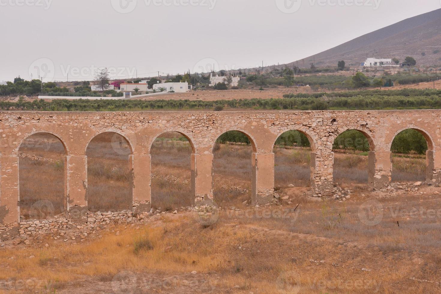 Old stone aqueduct photo