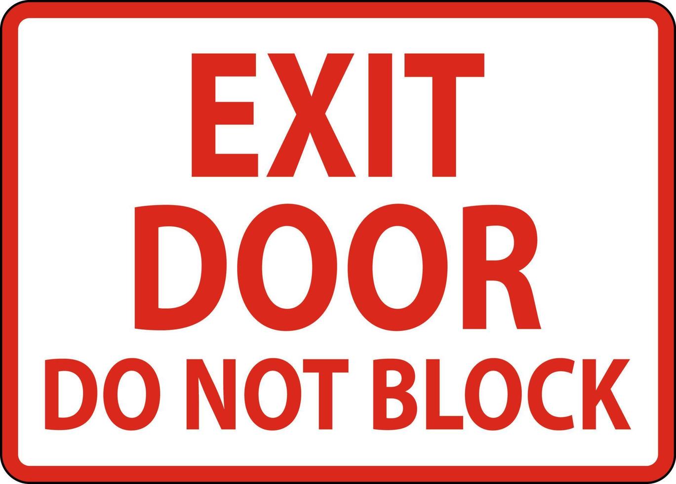 salida puerta hacer no bloquear firmar en blanco antecedentes vector