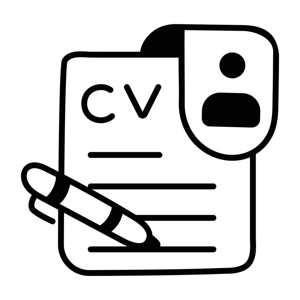 Trendy CV Concepts vector