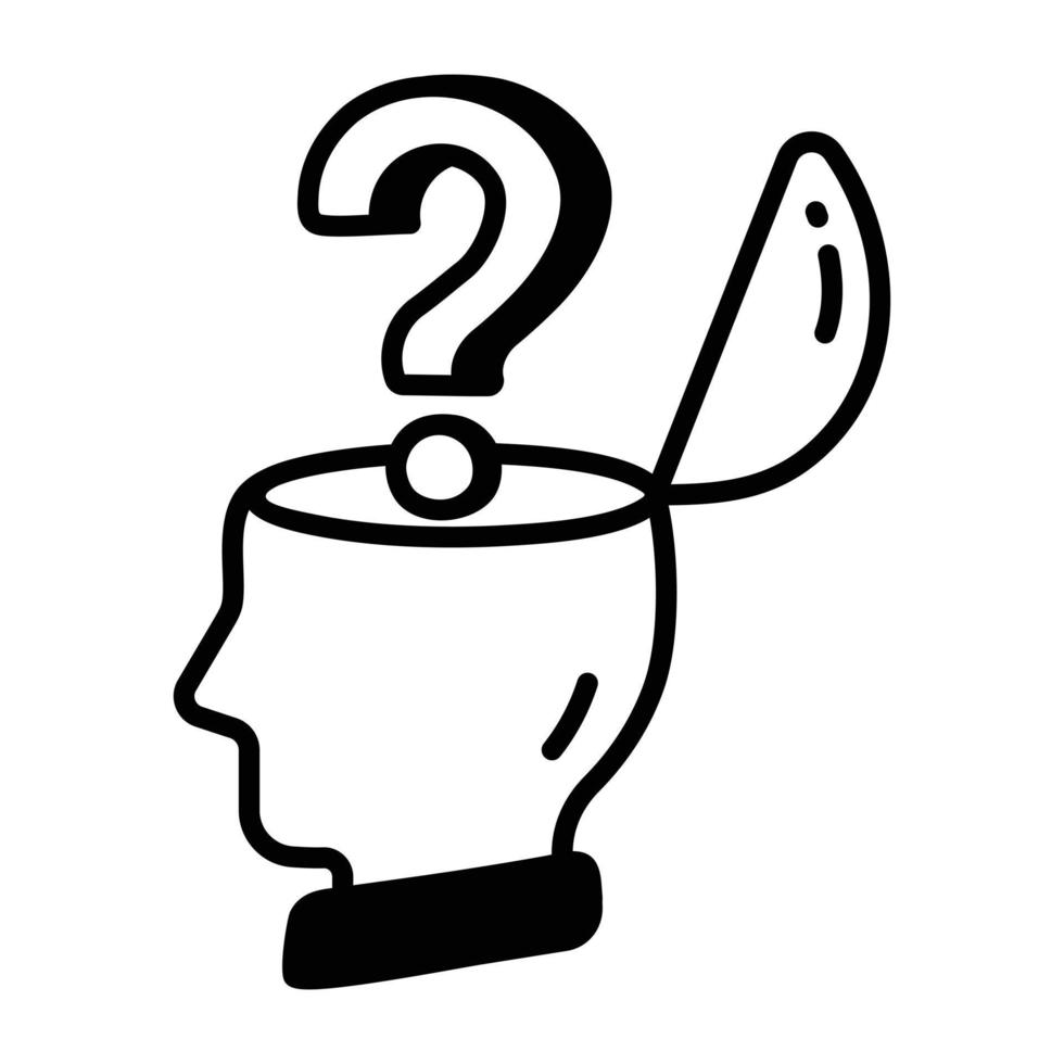 Trendy Confused Person vector