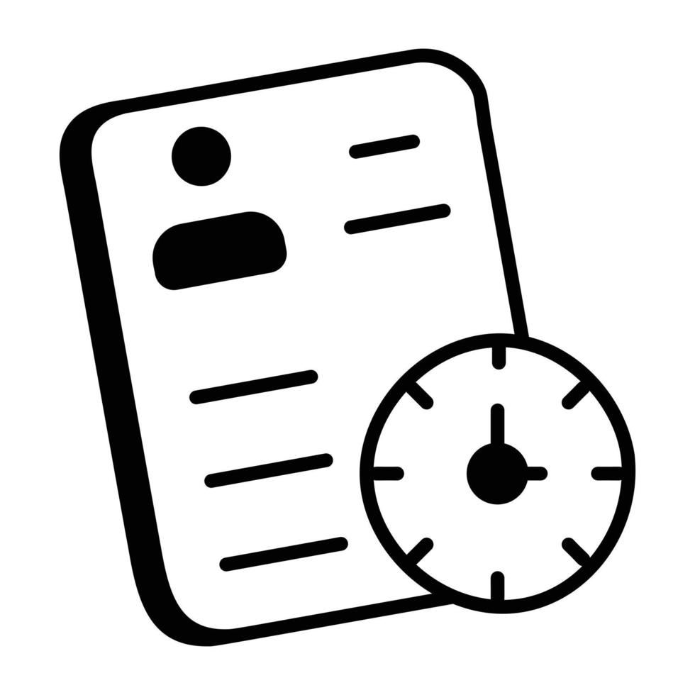 Trendy Employee History vector