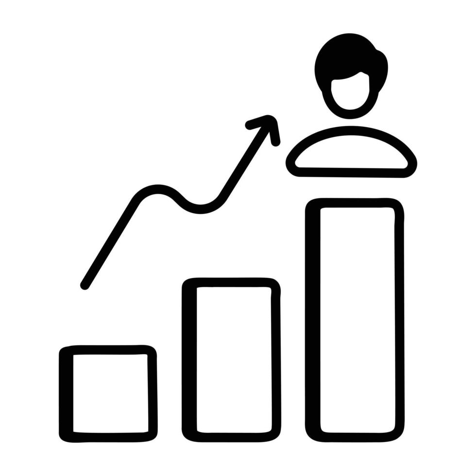 Trendy Employee Advancement vector
