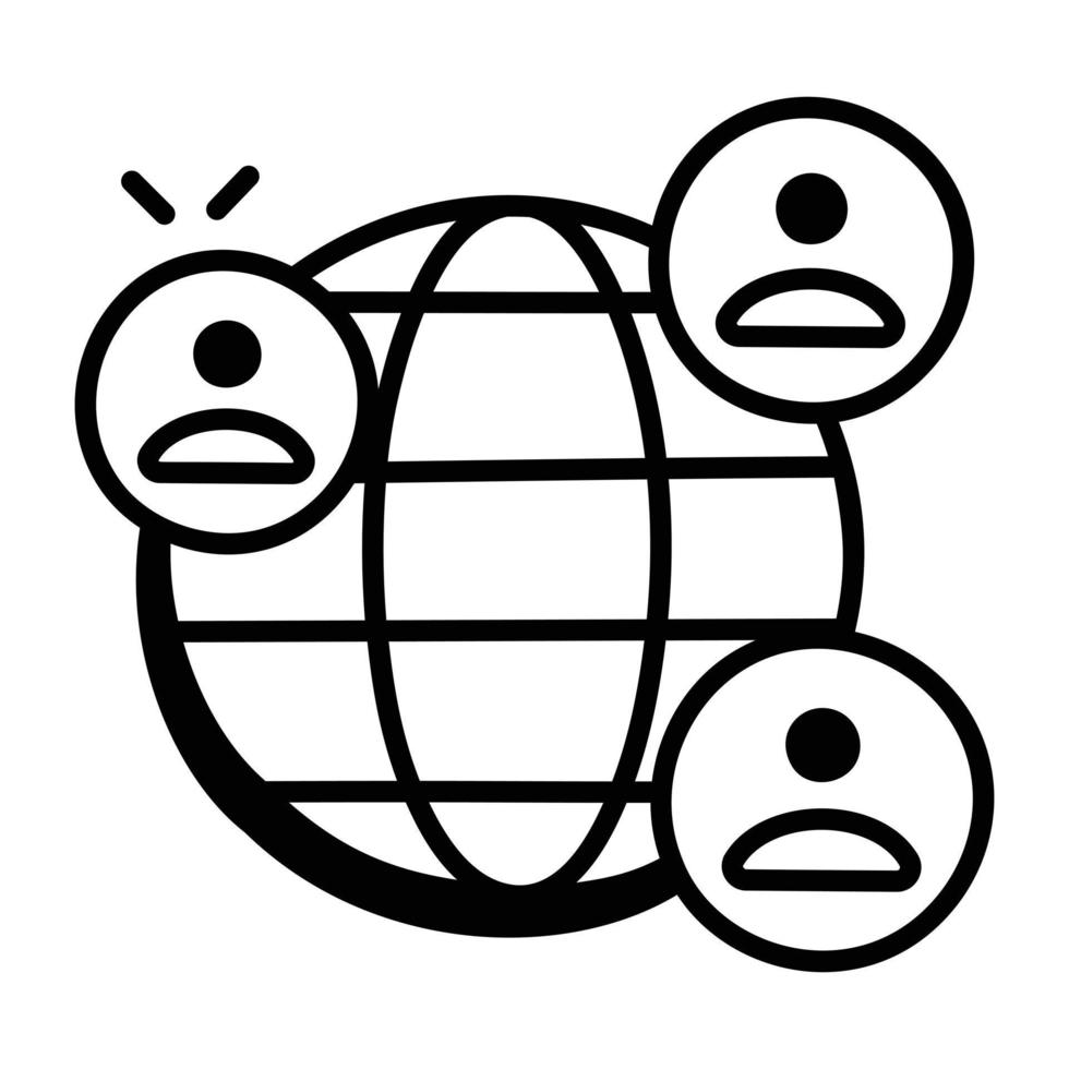 Trendy Global Employees vector