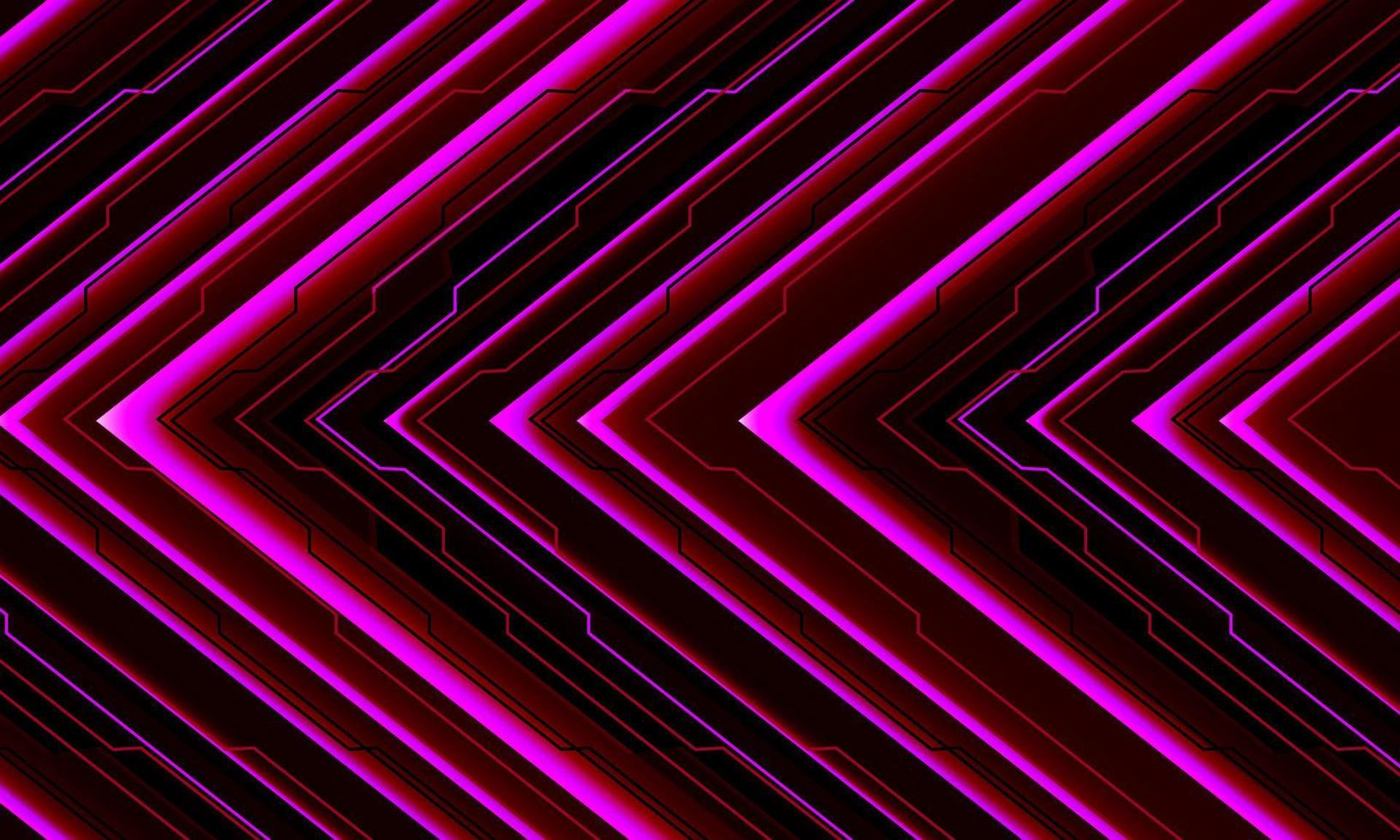 Abstract red circuit light cyber arrow direction geometric pattern design modern technology futuristic background vector