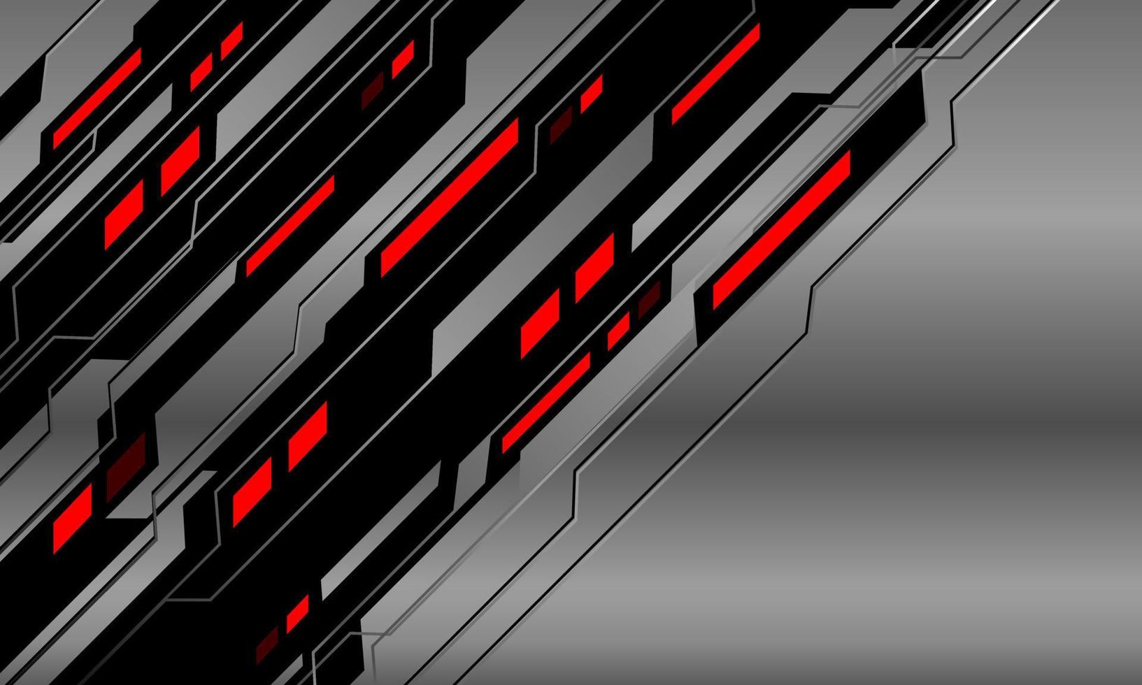 Abstract silver black red light power cyber pattern desifn modern futuristic technology background vector