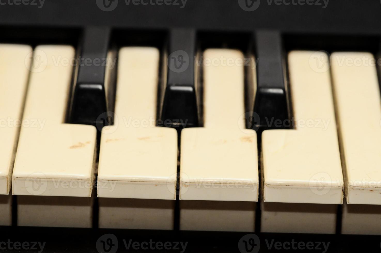 Piano keys up close photo