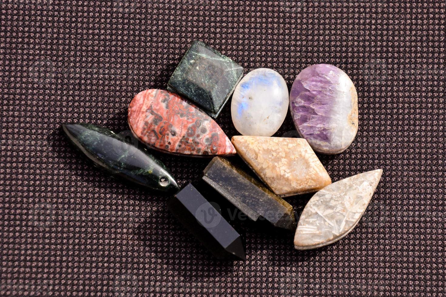 Assorted colorful gemstones photo