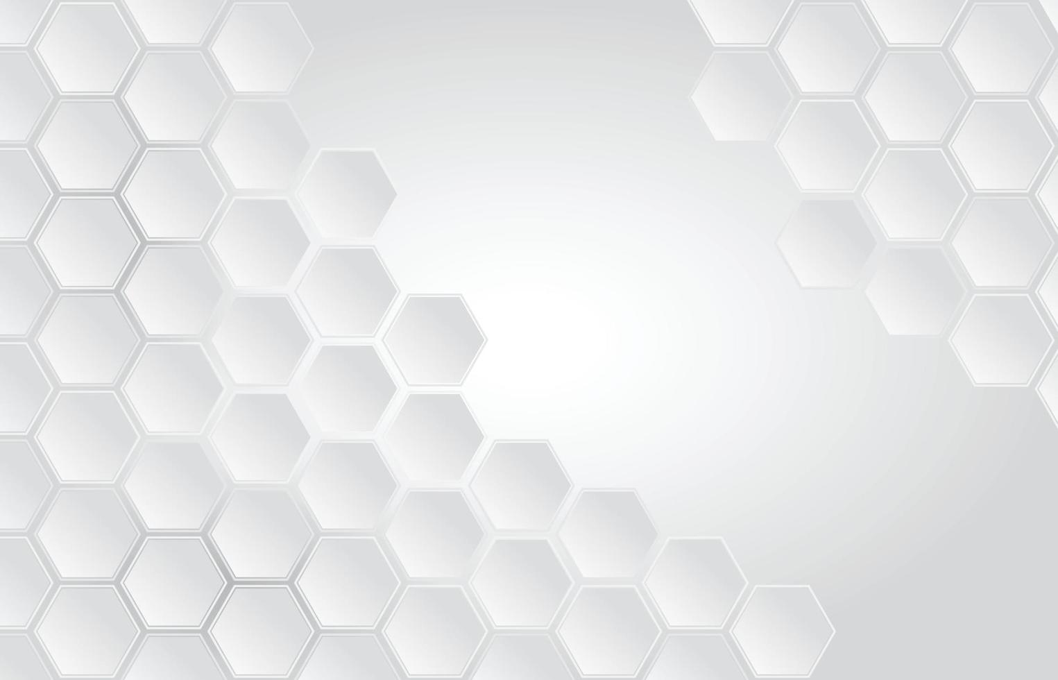 Hexagon Background, Minimalistic Grey Abstract Geometric Pattern vector