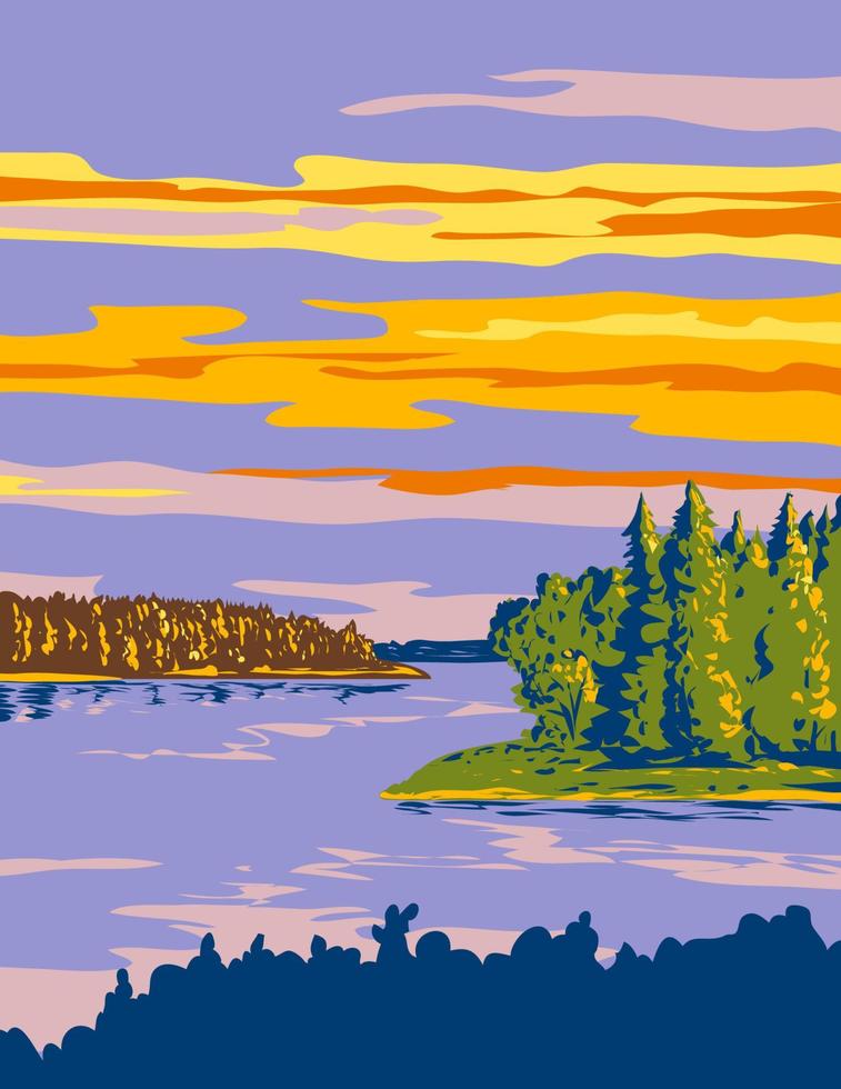 Kouchibouguac National Park-Canada-WPA vector