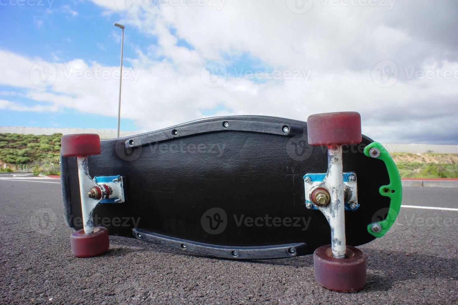 Skateboard on the road photo