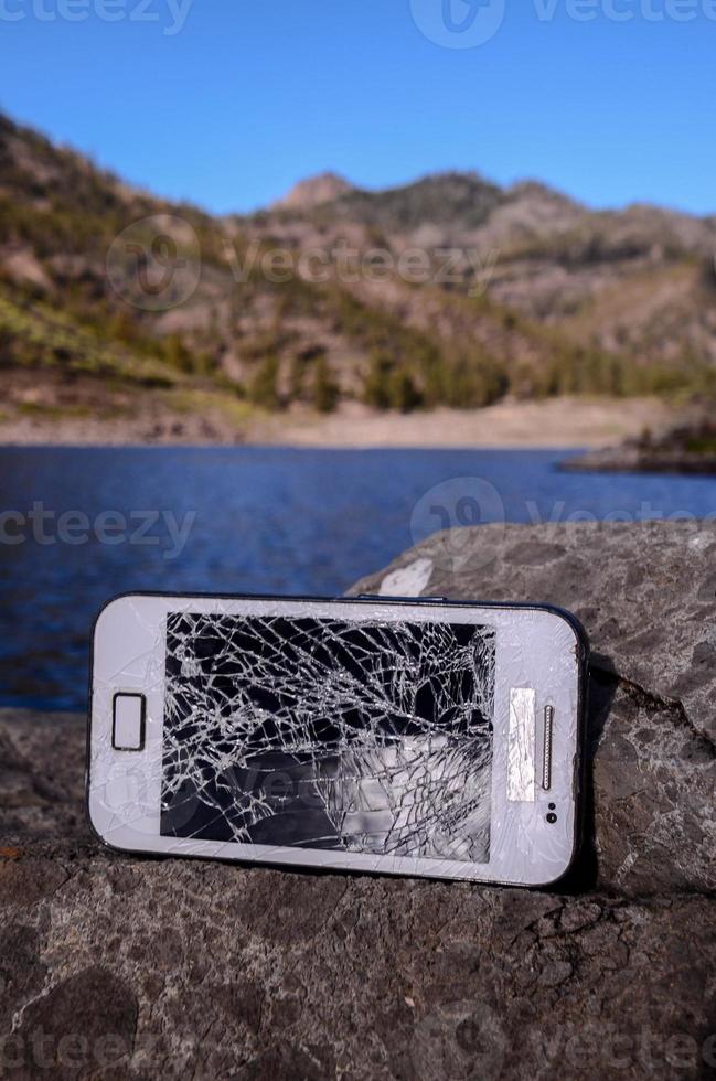 Damaged smart phone photo