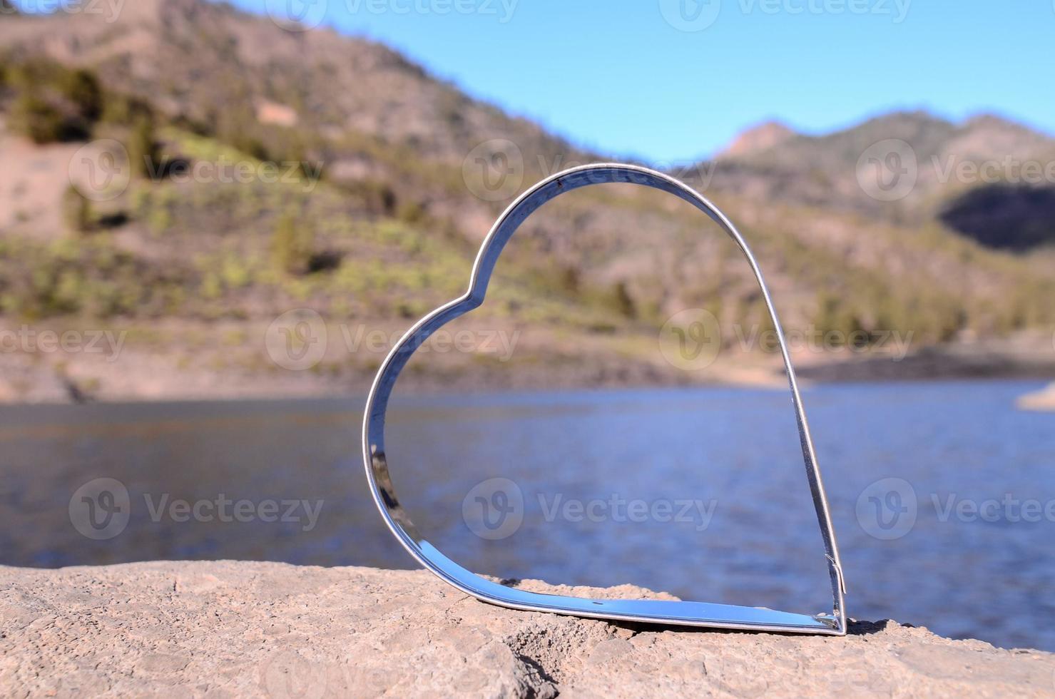 Heart on the rock photo