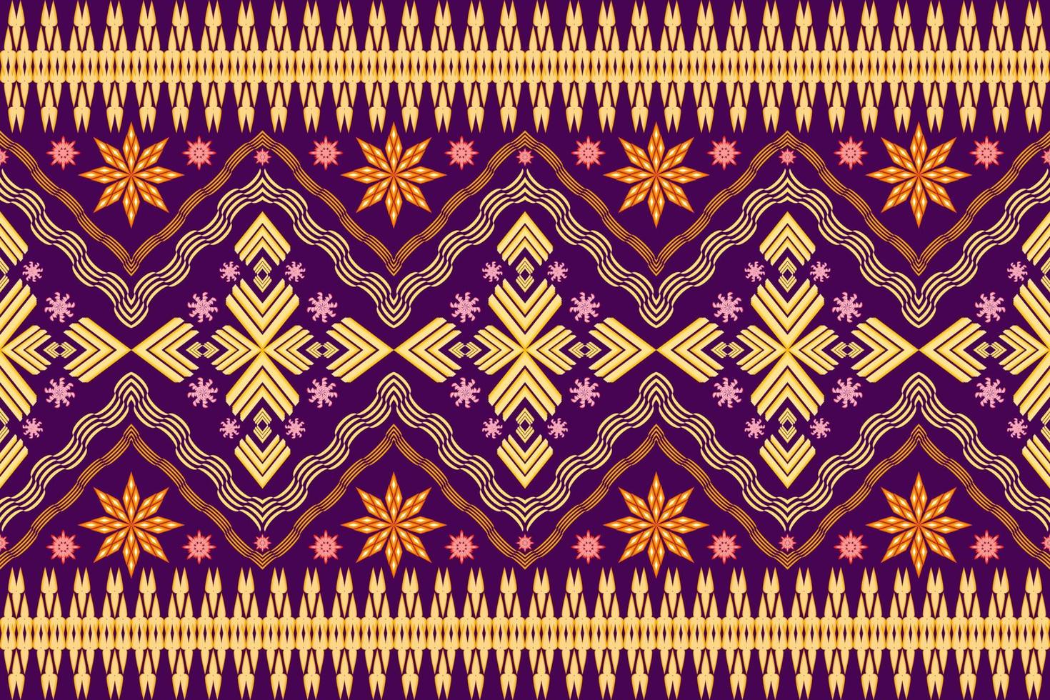 patrón de arte tradicional oriental étnico geométrico. estilo de bordado tribal de figura. diseño para antecedentes étnicos, papel tapiz, ropa, envoltura, tela, elemento, sarong, ilustración vectorial vector