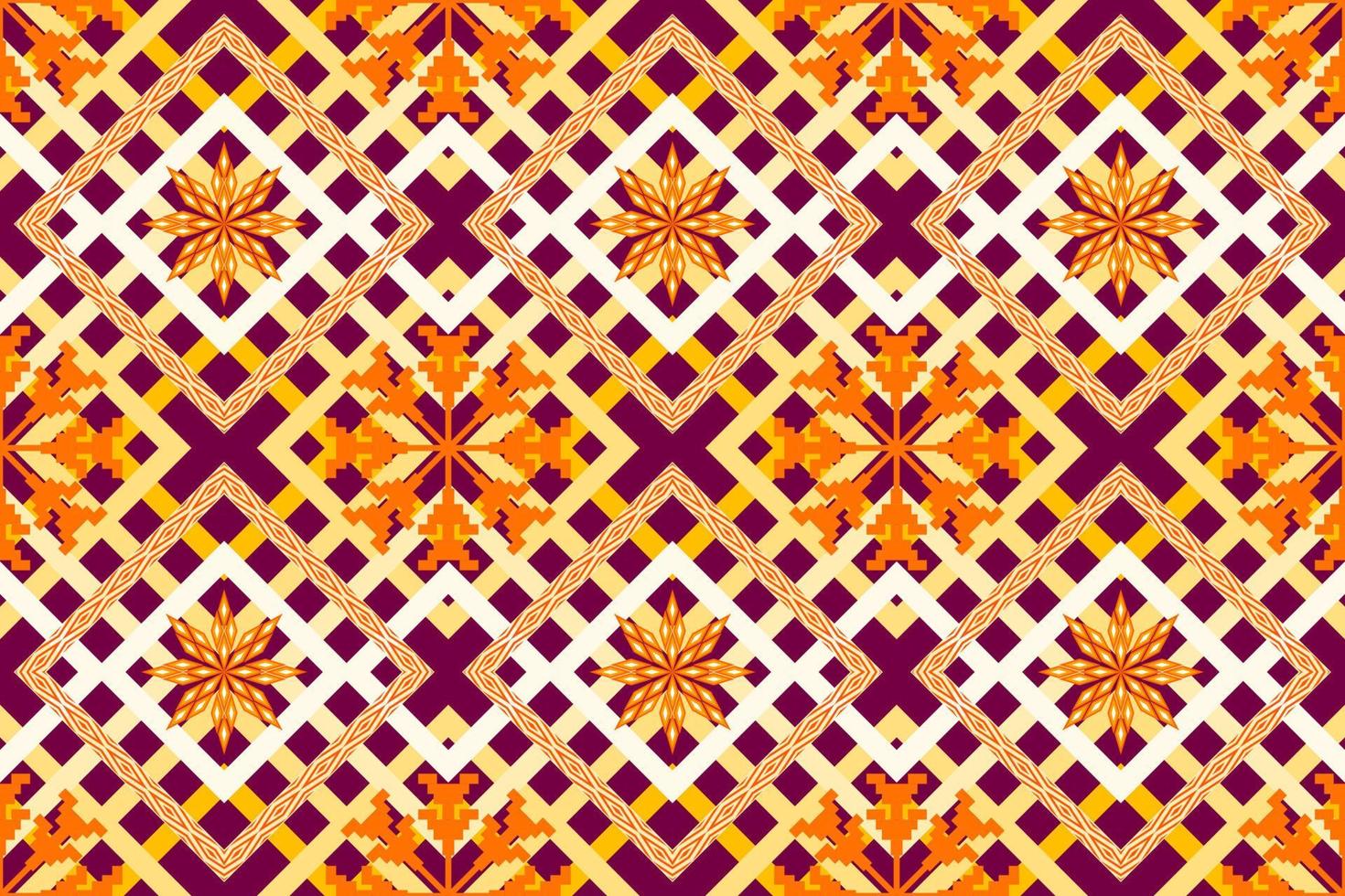 patrón de arte tradicional oriental étnico geométrico. estilo de bordado tribal de figura. diseño para antecedentes étnicos, papel tapiz, ropa, envoltura, tela, elemento, sarong, ilustración vectorial vector