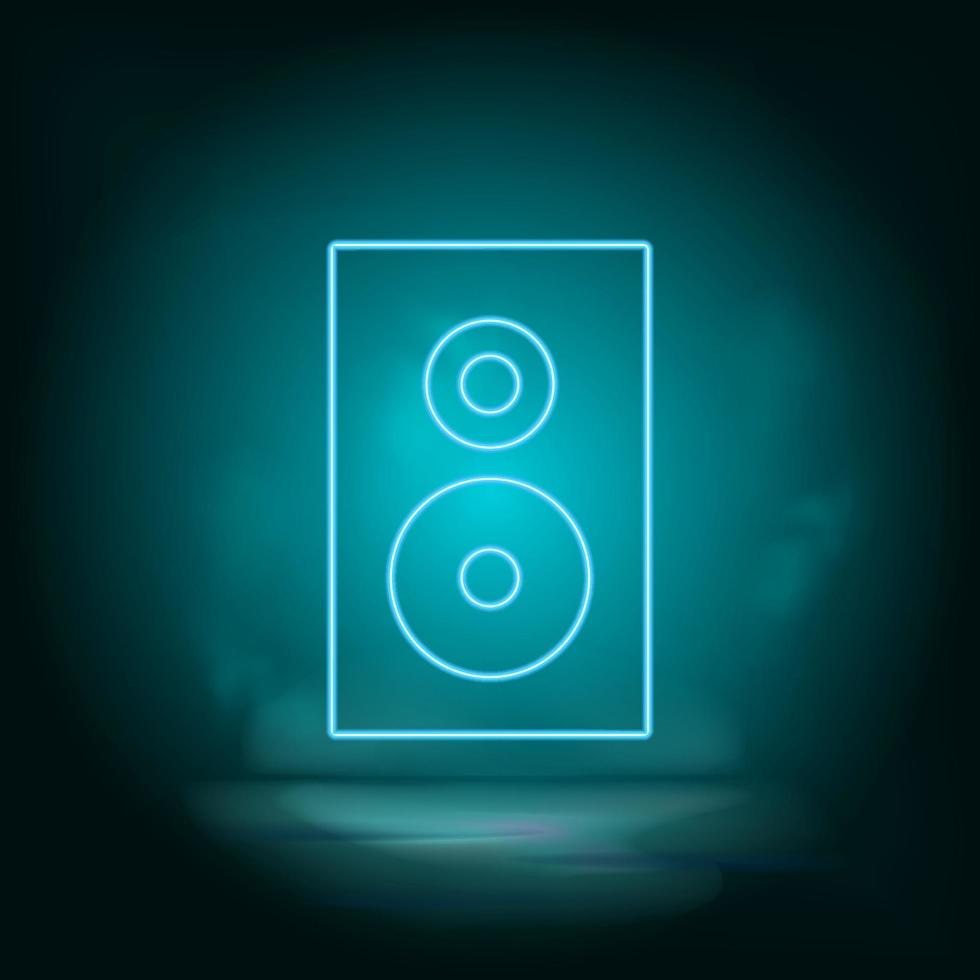 Speaker blue neon vector icon. Simple element illustration from map and navigation concept. Speaker blue neon vector icon. Real estate concept vector illustration. on white background