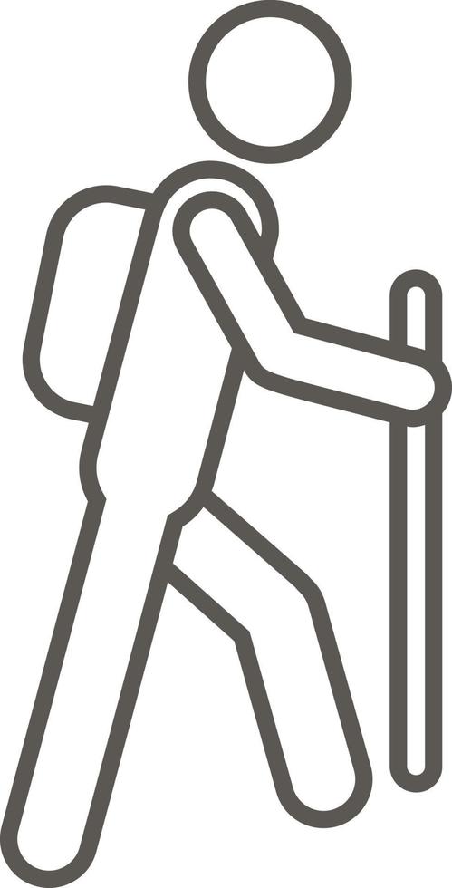 Mountain, man, travel vector icon. Simple element illustration from map and navigation concept. Mountain, man, travel vector icon. Real estate concept vector illustration.