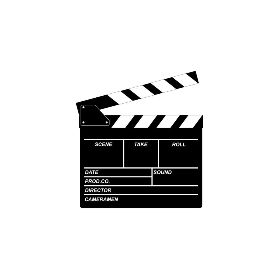 Clapper Board for Cinematography Concept, Movie or Film. Vector Illustration