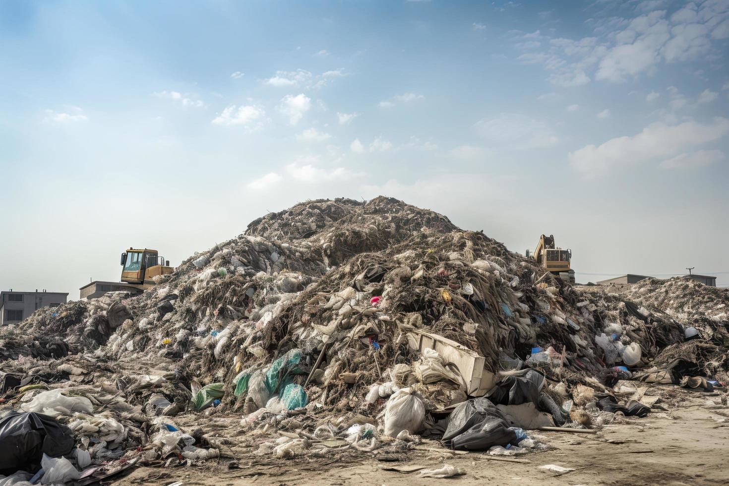 waste plastic bottles and other types of plastic waste at the Thilafushi waste disposal site photo