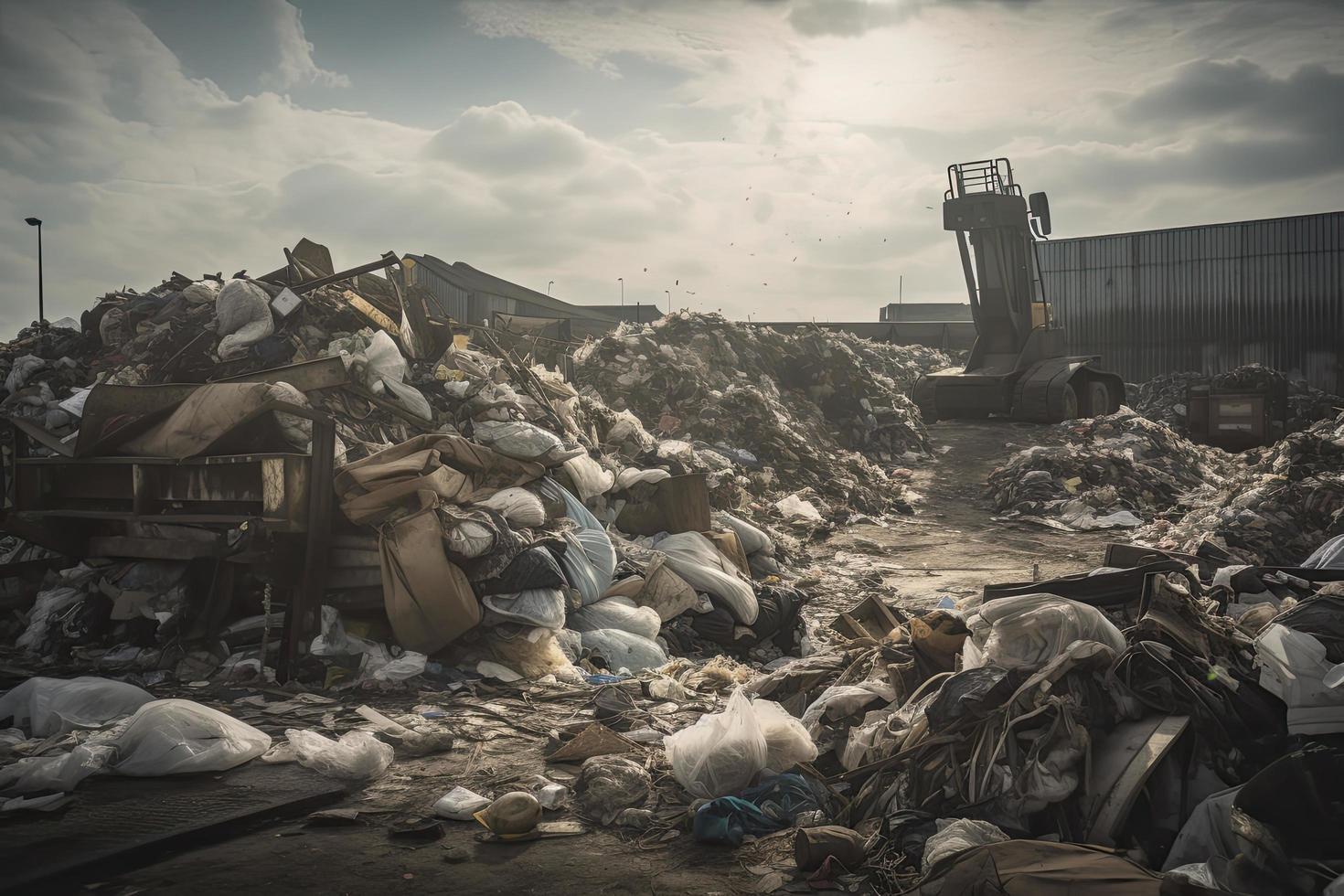 waste plastic bottles and other types of plastic waste at the Thilafushi waste disposal site photo