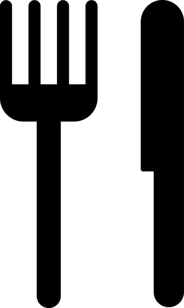 Knife and fork, icon. Element of simple icon for websites, web design, mobile app, infographics. Thick line icon for website design and development, app development on white background vector