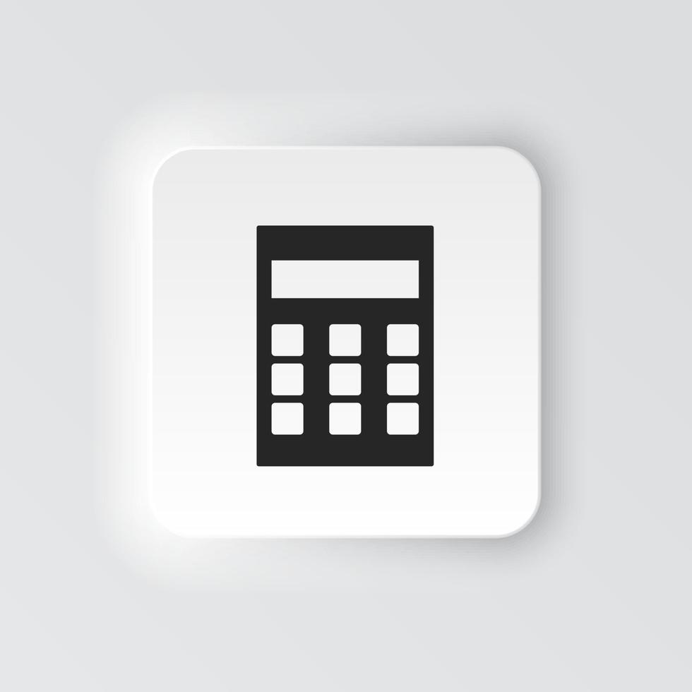 Rectangle button icon Calculator. Button banner Rectangle badge