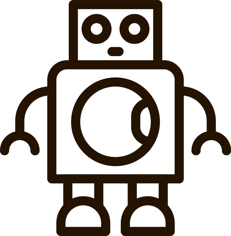 Artificial intelligence, bionic man icon - Vector on white background