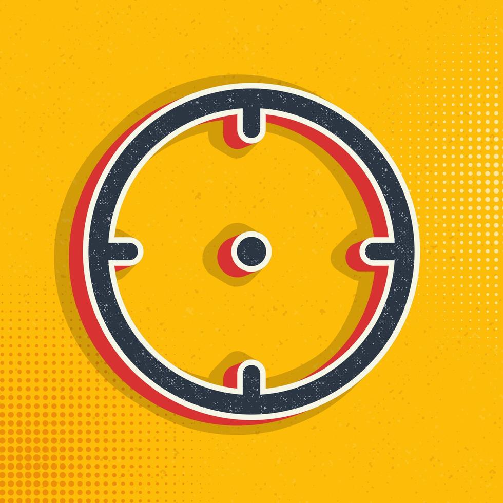 Spyhole pop art, retro icon. Vector illustration of pop art style on retro background