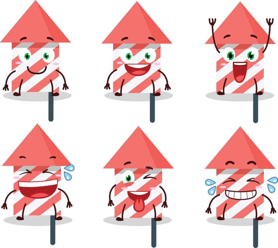 Cartoon character of fire cracker with smile expression vector