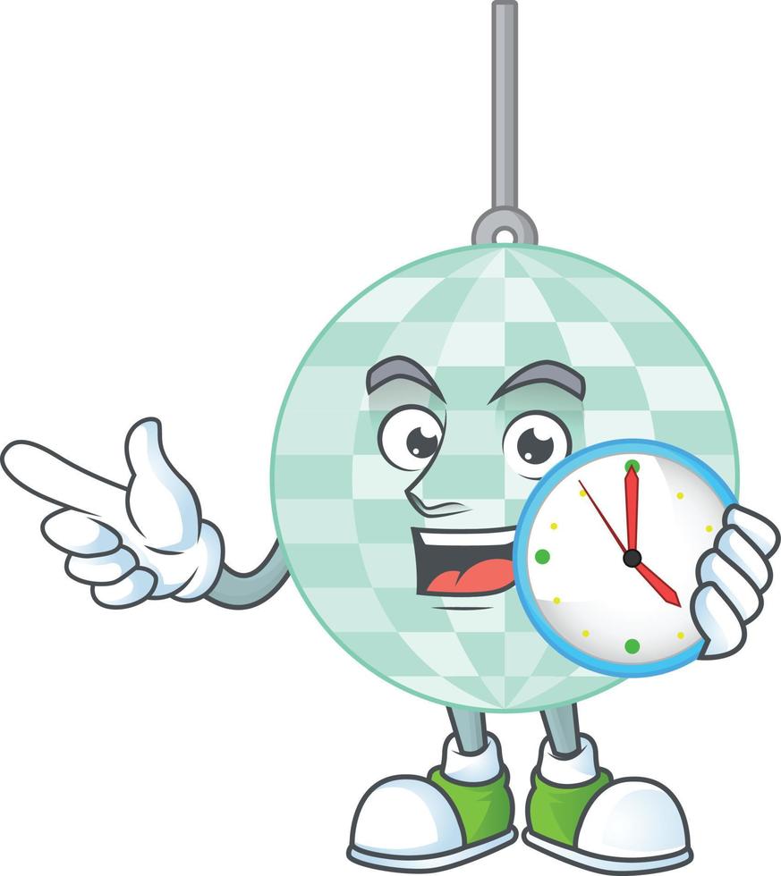 Cartoon character of disco ball vector