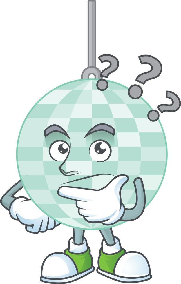 Cartoon character of disco ball vector