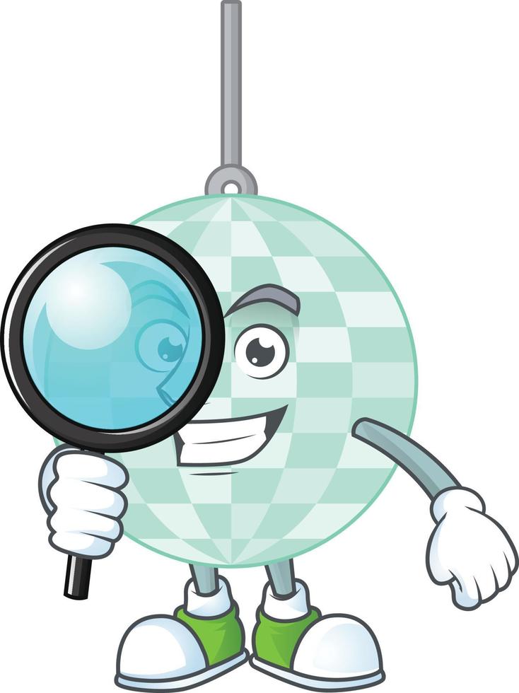 Cartoon character of disco ball vector