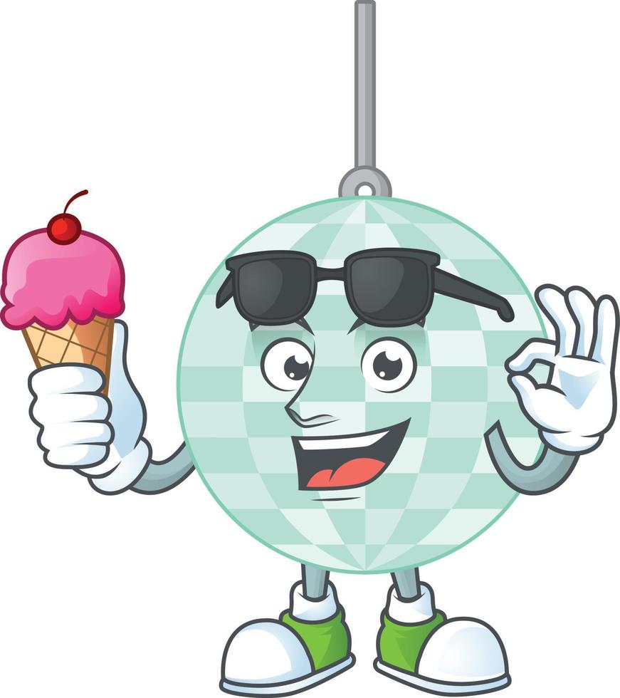 Cartoon character of disco ball vector