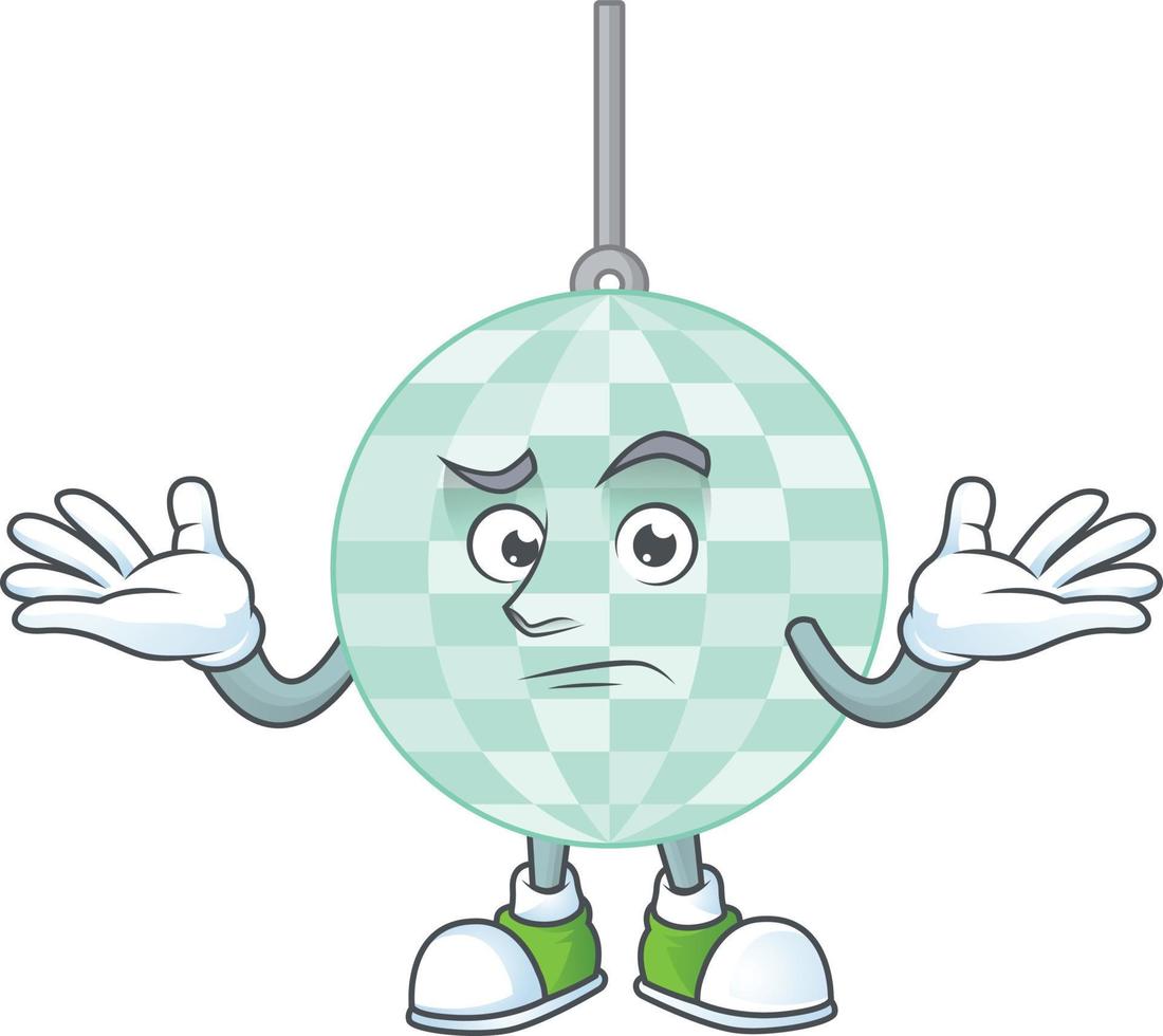 Cartoon character of disco ball vector